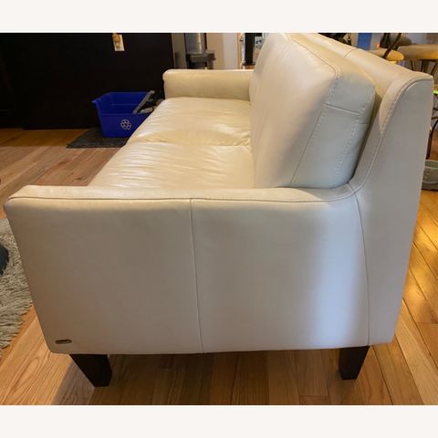 White Leather Natuzzi Sofa - Aptdeco regarding Elevating Your Business Waiting Room with the Flash Furniture White Leather Sofa Set